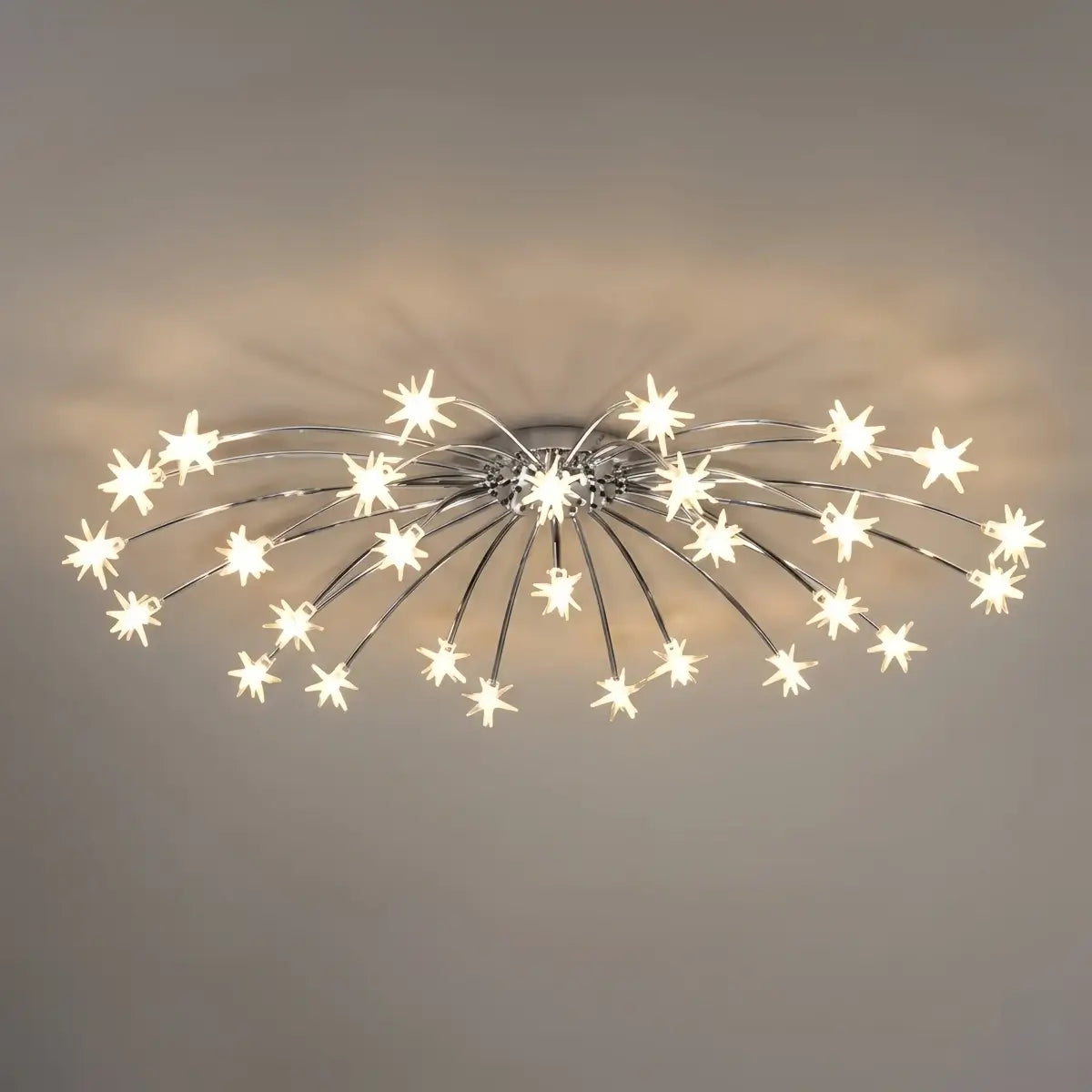 Art Deco Ceiling Light - Gold/Black/Chrome Metal Fixture for Bedroom - Flindria