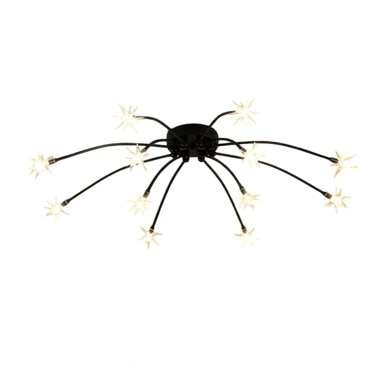 Art Deco Ceiling Light - Gold/Black/Chrome Metal Fixture for Bedroom - Flindria