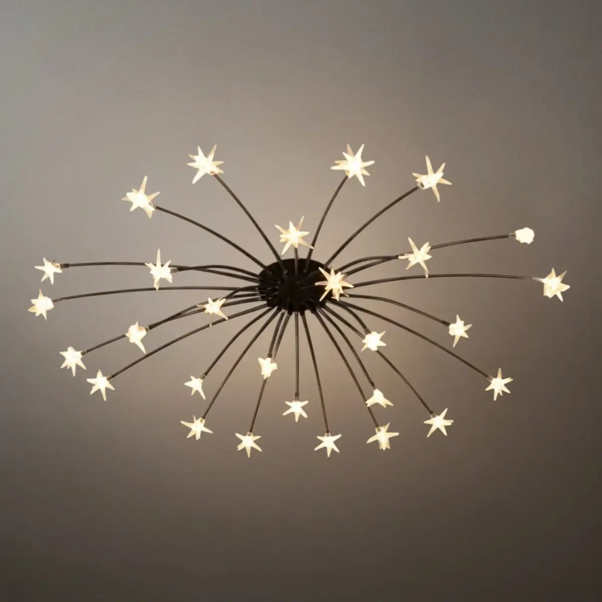 Art Deco Ceiling Light - Gold/Black/Chrome Metal Fixture for Bedroom - Flindria