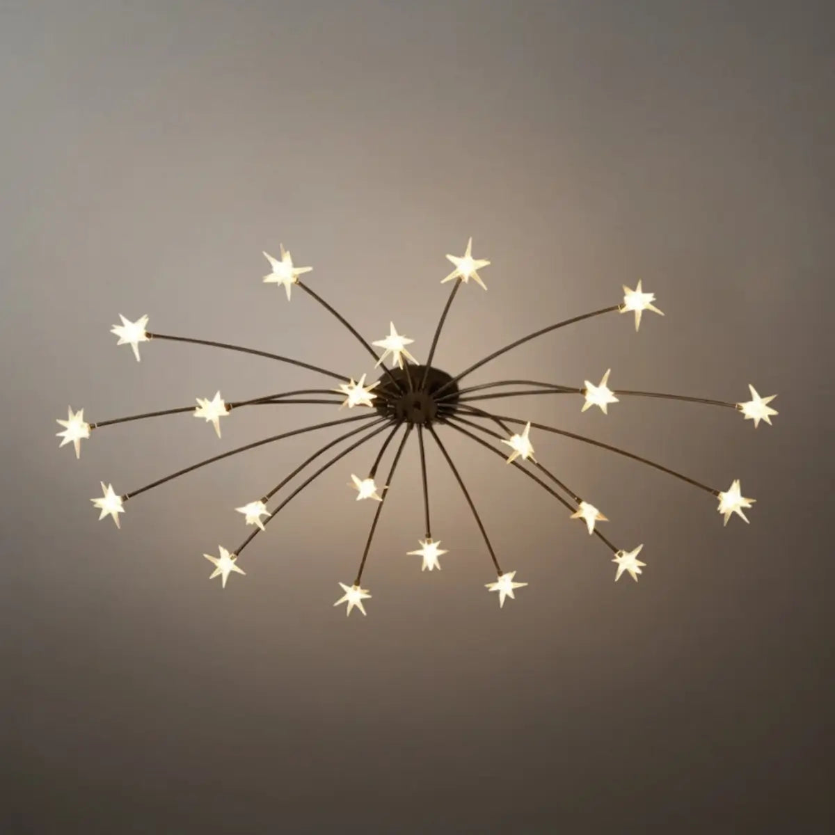 Art Deco Ceiling Light - Gold/Black/Chrome Metal Fixture for Bedroom - Flindria