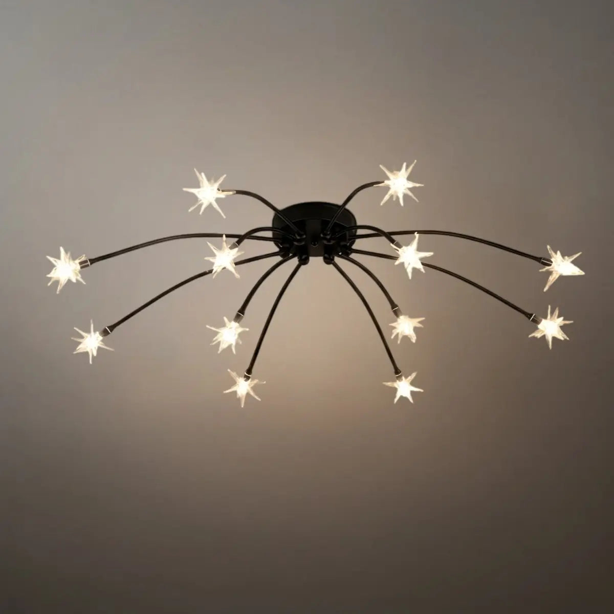 Art Deco Ceiling Light - Gold/Black/Chrome Metal Fixture for Bedroom - Flindria