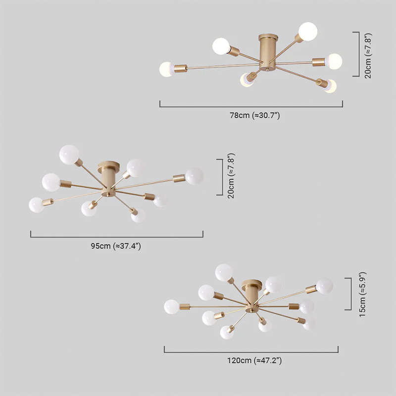 Modern Metal/Glass Ceiling Light - Bubble Design for Bedroom/Living Rooms - Flindria