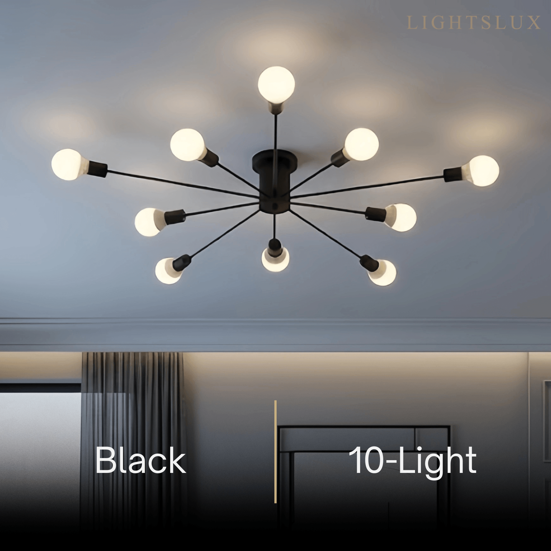 Modern Metal/Glass Ceiling Light - Bubble Design for Bedroom/Living Rooms - Flindria