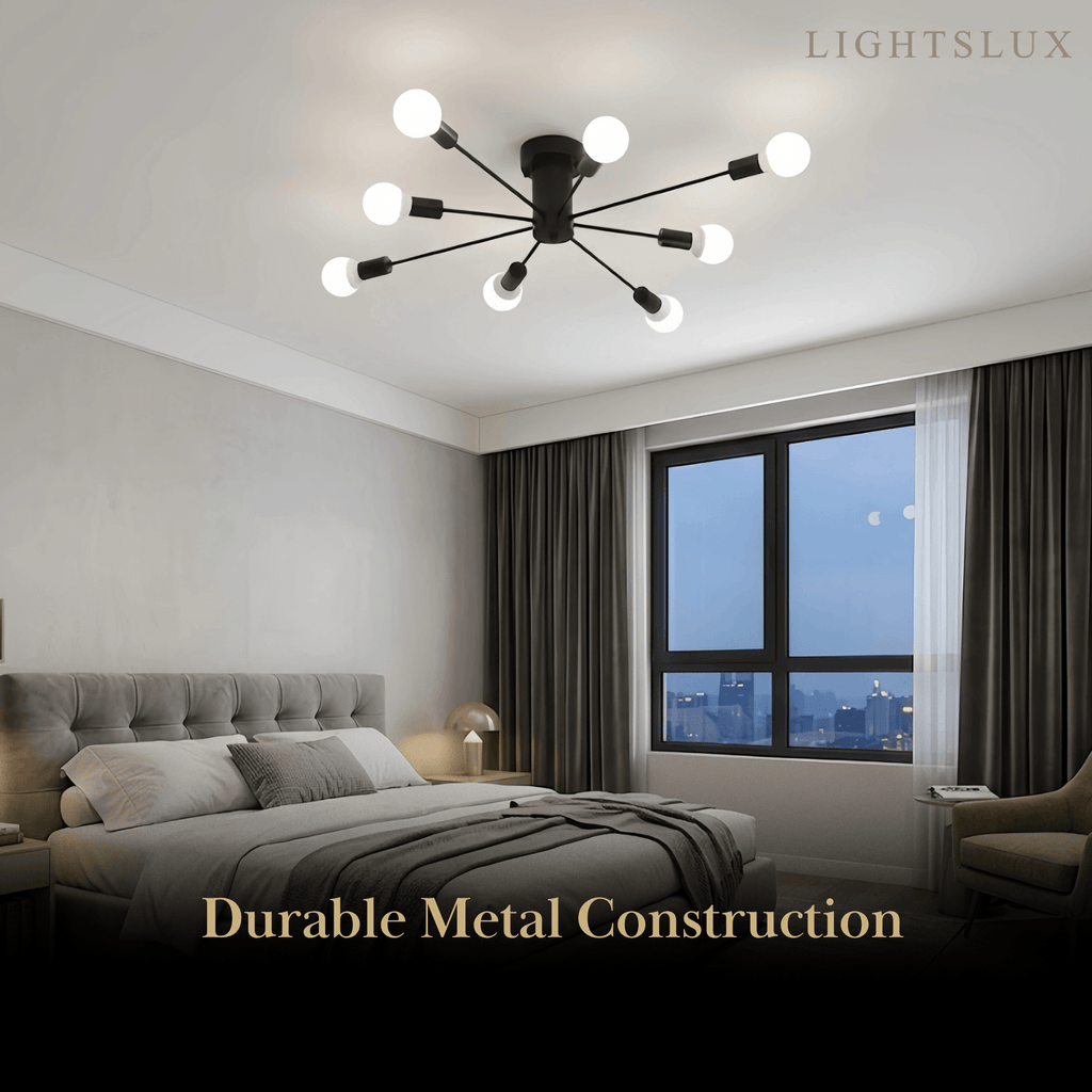 Modern Metal/Glass Ceiling Light - Bubble Design for Bedroom/Living Rooms - Flindria