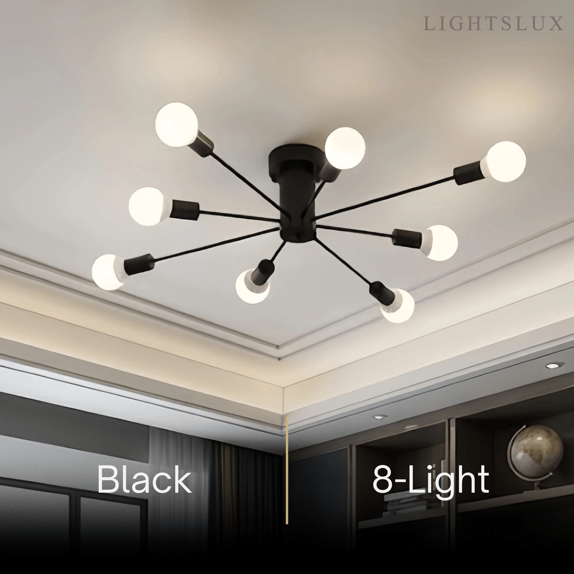 Modern Metal/Glass Ceiling Light - Bubble Design for Bedroom/Living Rooms - Flindria