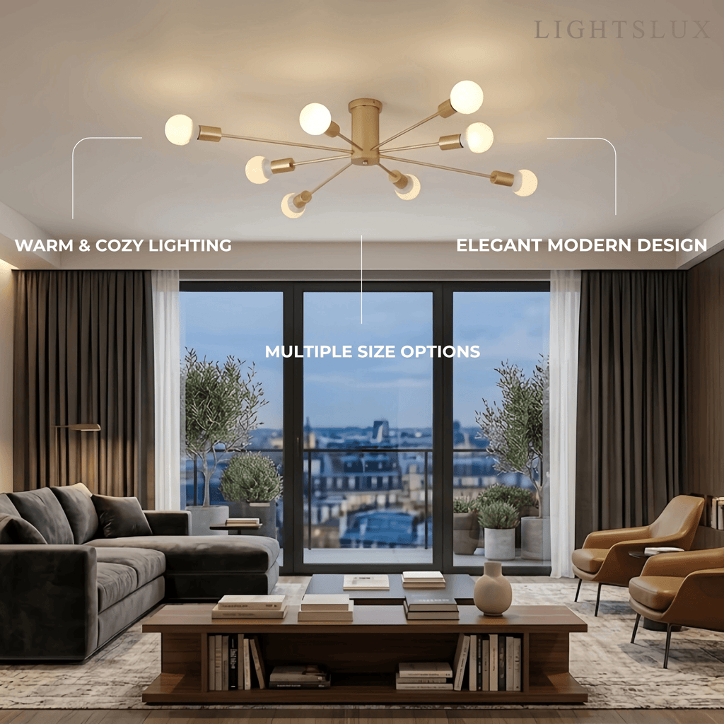 Modern Metal/Glass Ceiling Light - Bubble Design for Bedroom/Living Rooms - Flindria