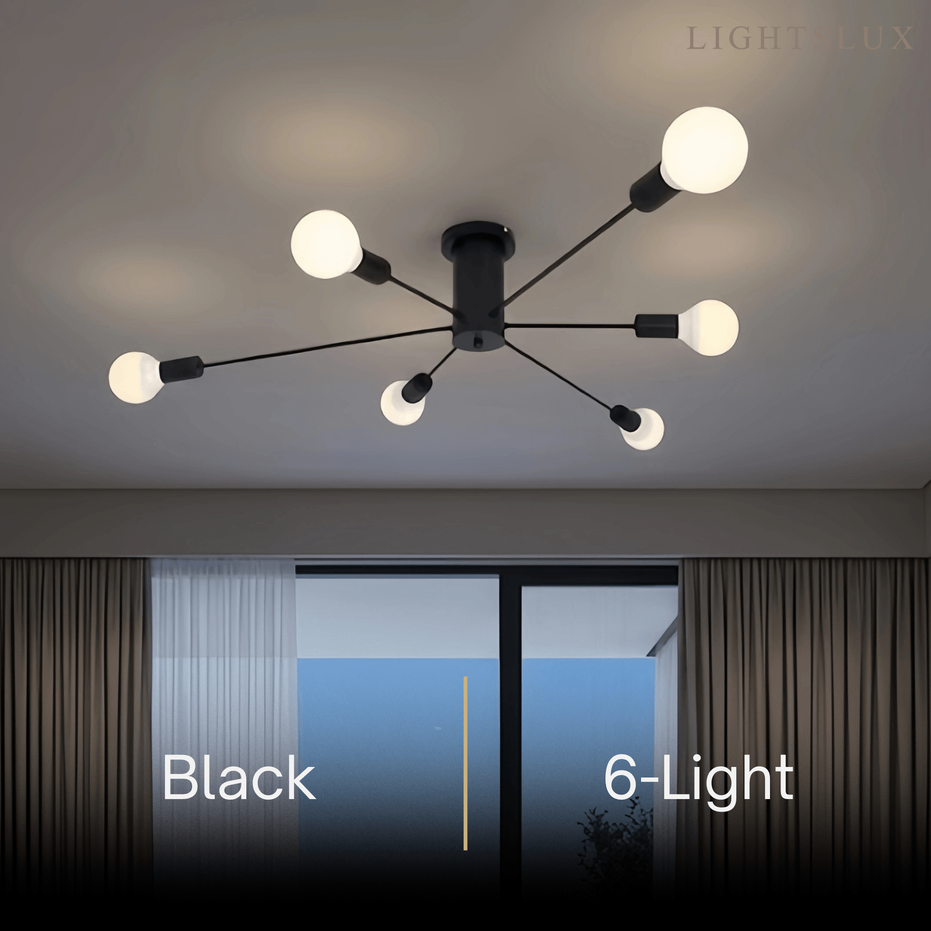 Modern Metal/Glass Ceiling Light - Bubble Design for Bedroom/Living Rooms - Flindria