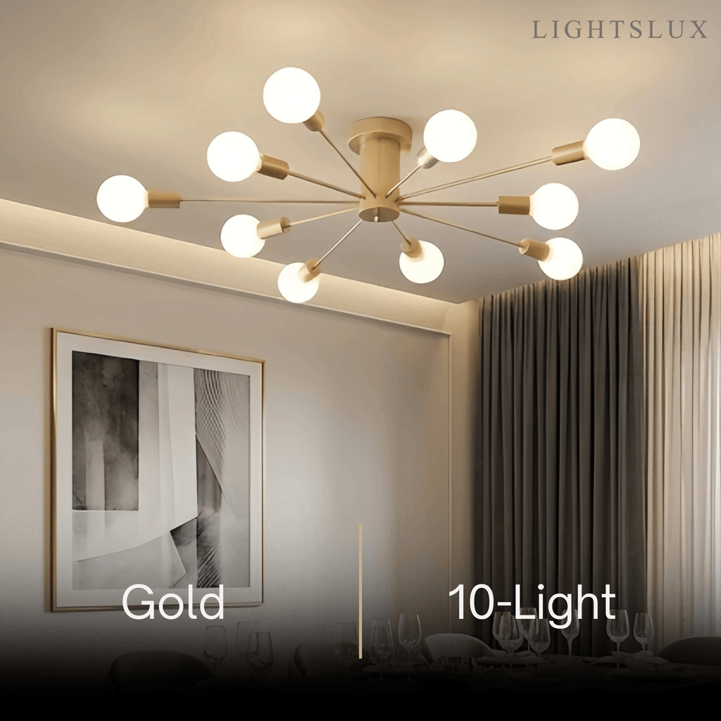 Modern Metal/Glass Ceiling Light - Bubble Design for Bedroom/Living Rooms - Flindria