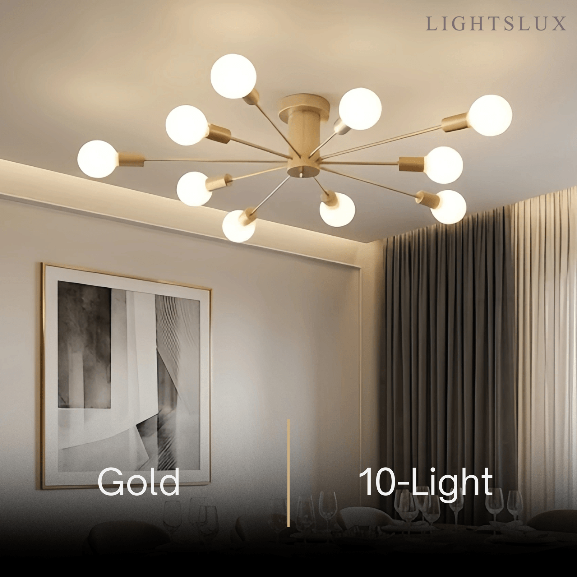 Modern Metal/Glass Ceiling Light - Bubble Design for Bedroom/Living Rooms - Flindria