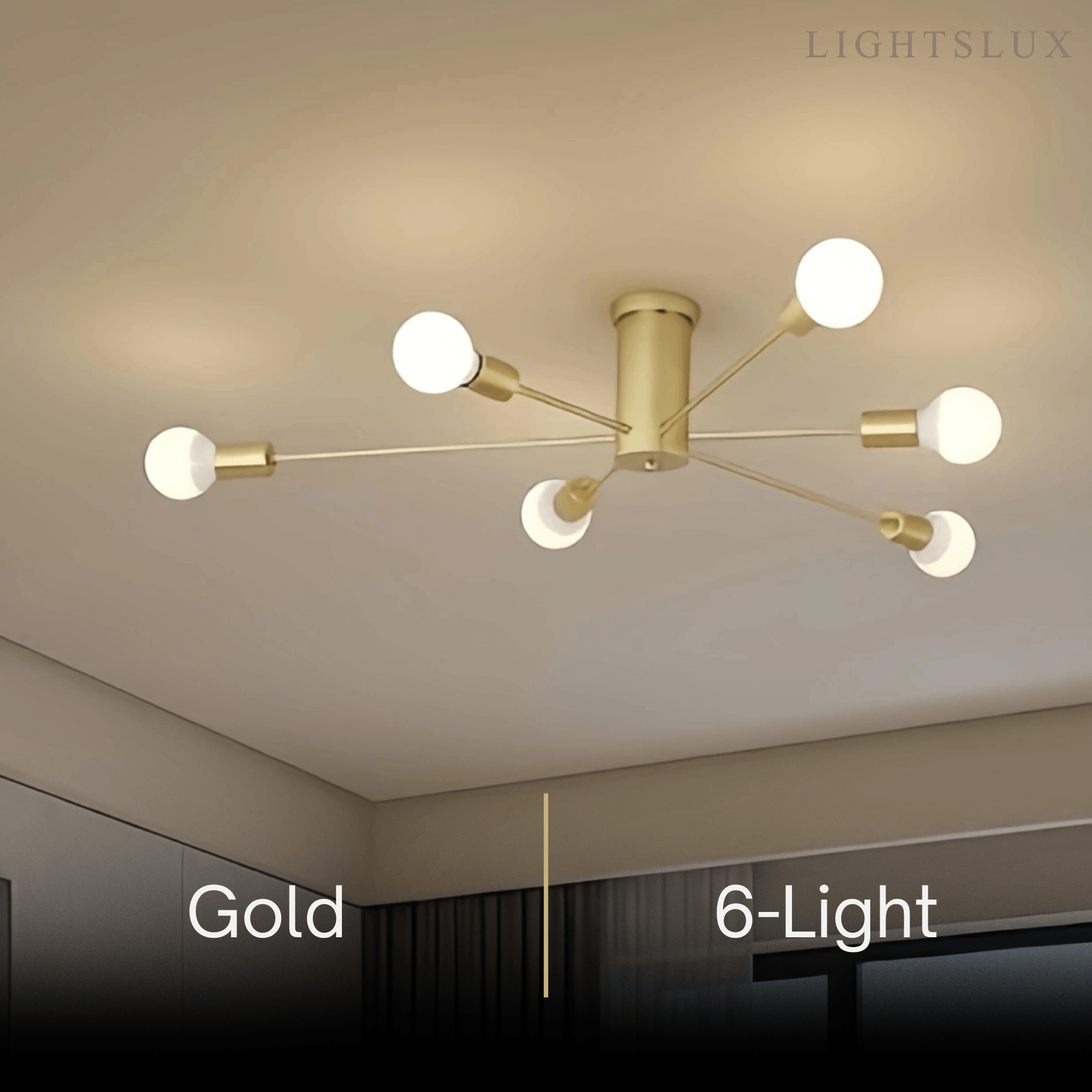 Modern Metal/Glass Ceiling Light - Bubble Design for Bedroom/Living Rooms - Flindria
