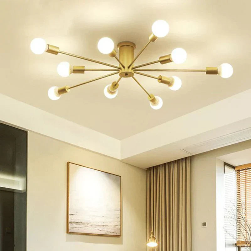 Modern Metal/Glass Ceiling Light - Bubble Design for Bedroom/Living Rooms - Flindria