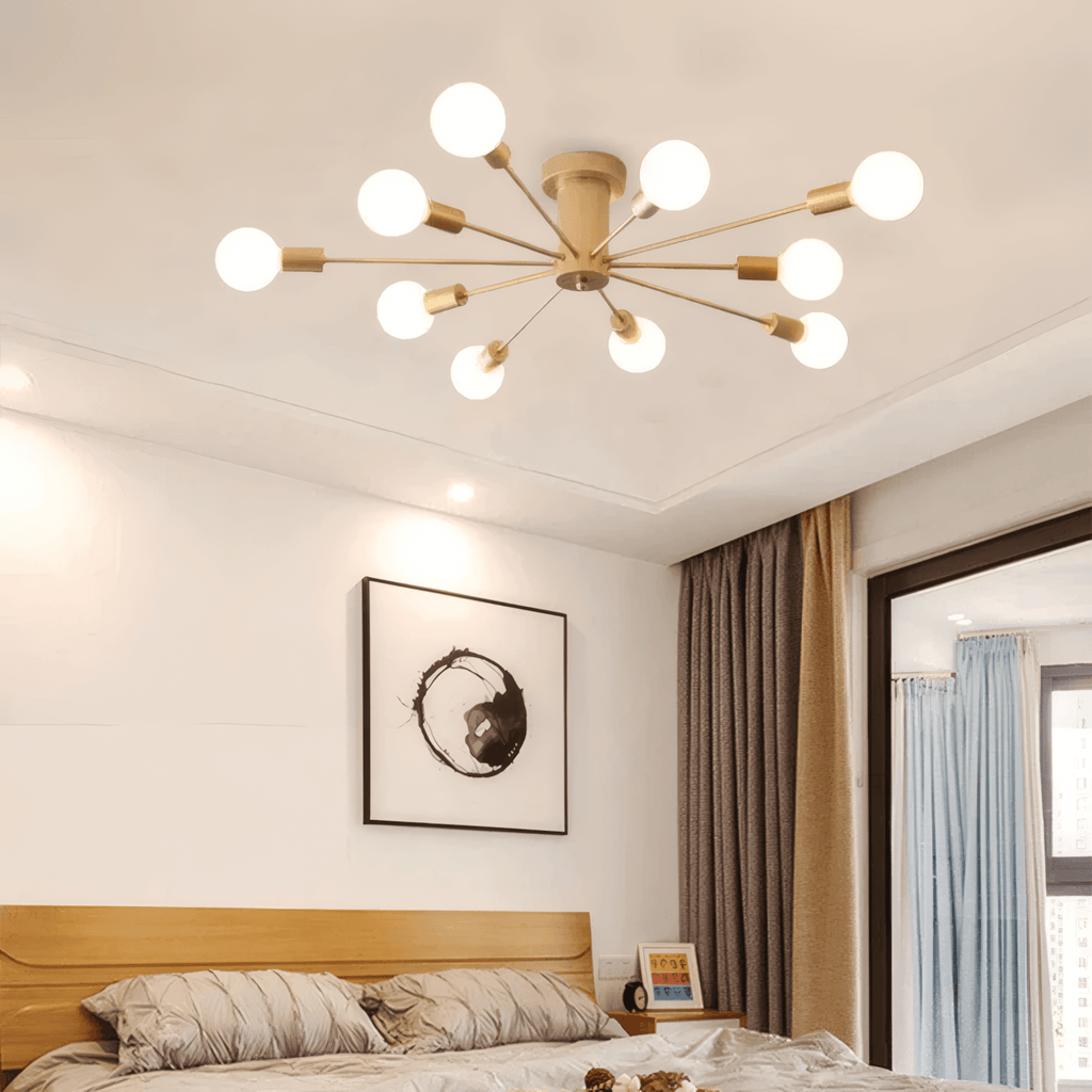 Modern Metal/Glass Ceiling Light - Bubble Design for Bedroom/Living Rooms - Flindria