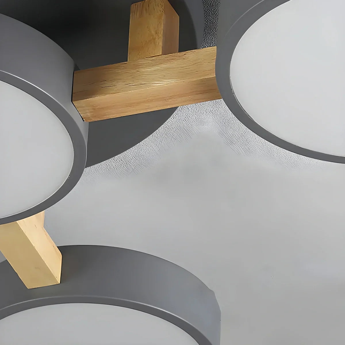 Modern Round Ceiling Light – 3-Color Fixture with Three Heads Bedroom - Flindria