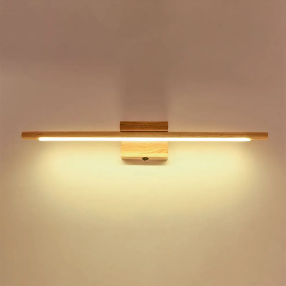 Minimalist Wood & Acrylic Wall Lamp - Linear Design for Bedroom - Flindria