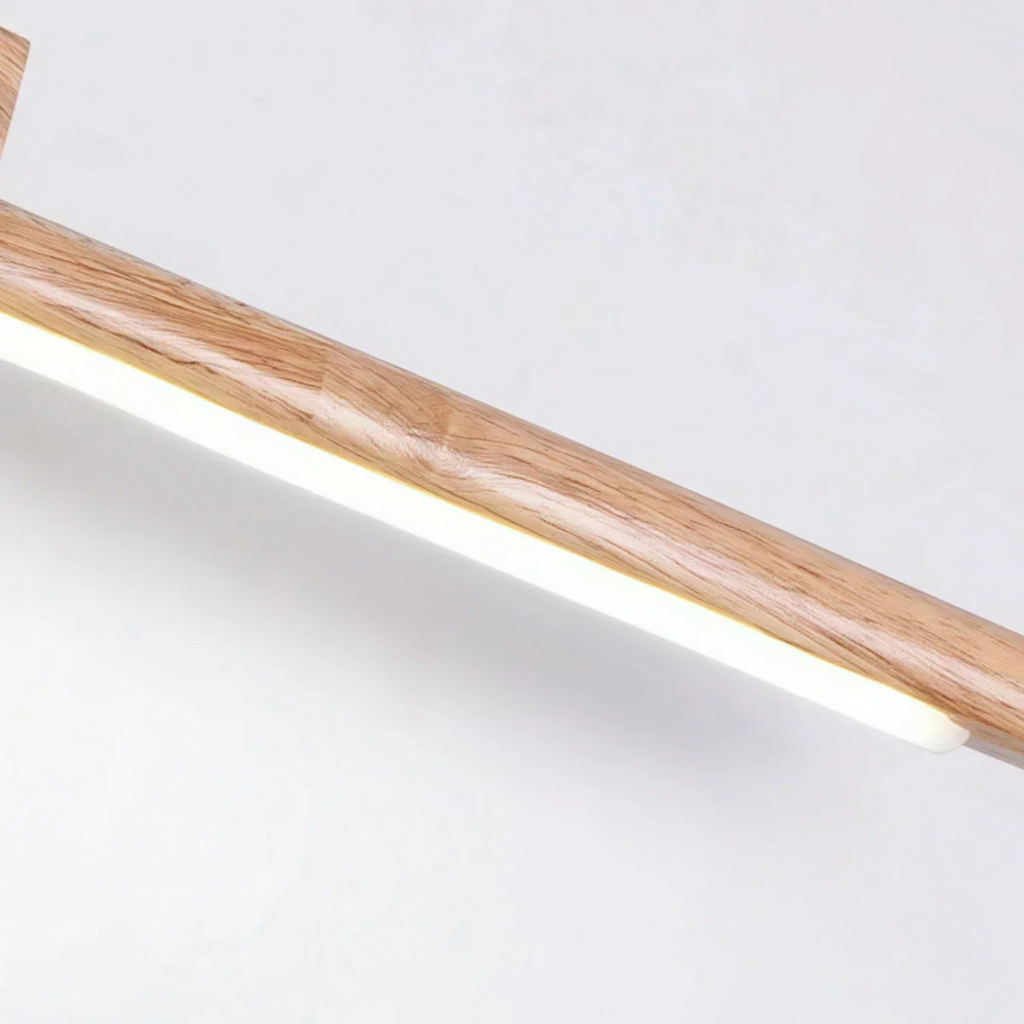Minimalist Wood & Acrylic Wall Lamp - Linear Design for Bedroom - Flindria