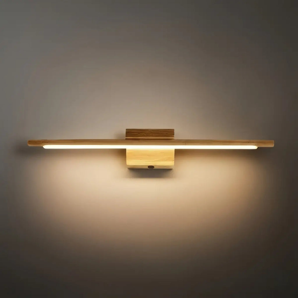 Minimalist Wood & Acrylic Wall Lamp - Linear Design for Bedroom - Flindria