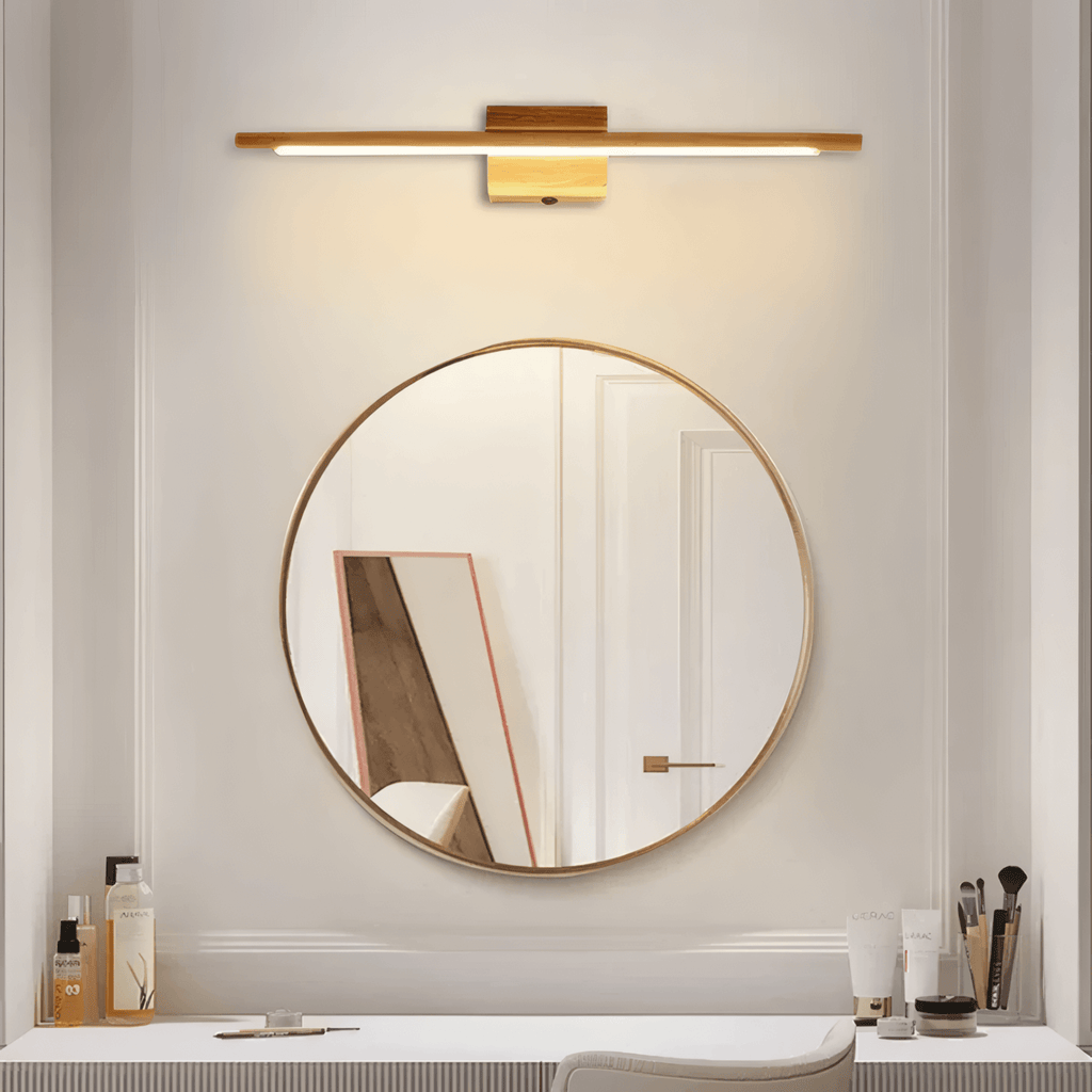 Minimalist Wood & Acrylic Wall Lamp - Linear Design for Bedroom - Flindria