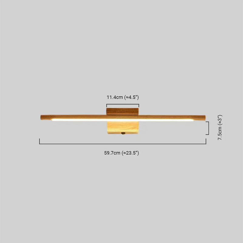 Minimalist Wood & Acrylic Wall Lamp - Linear Design for Bedroom - Flindria