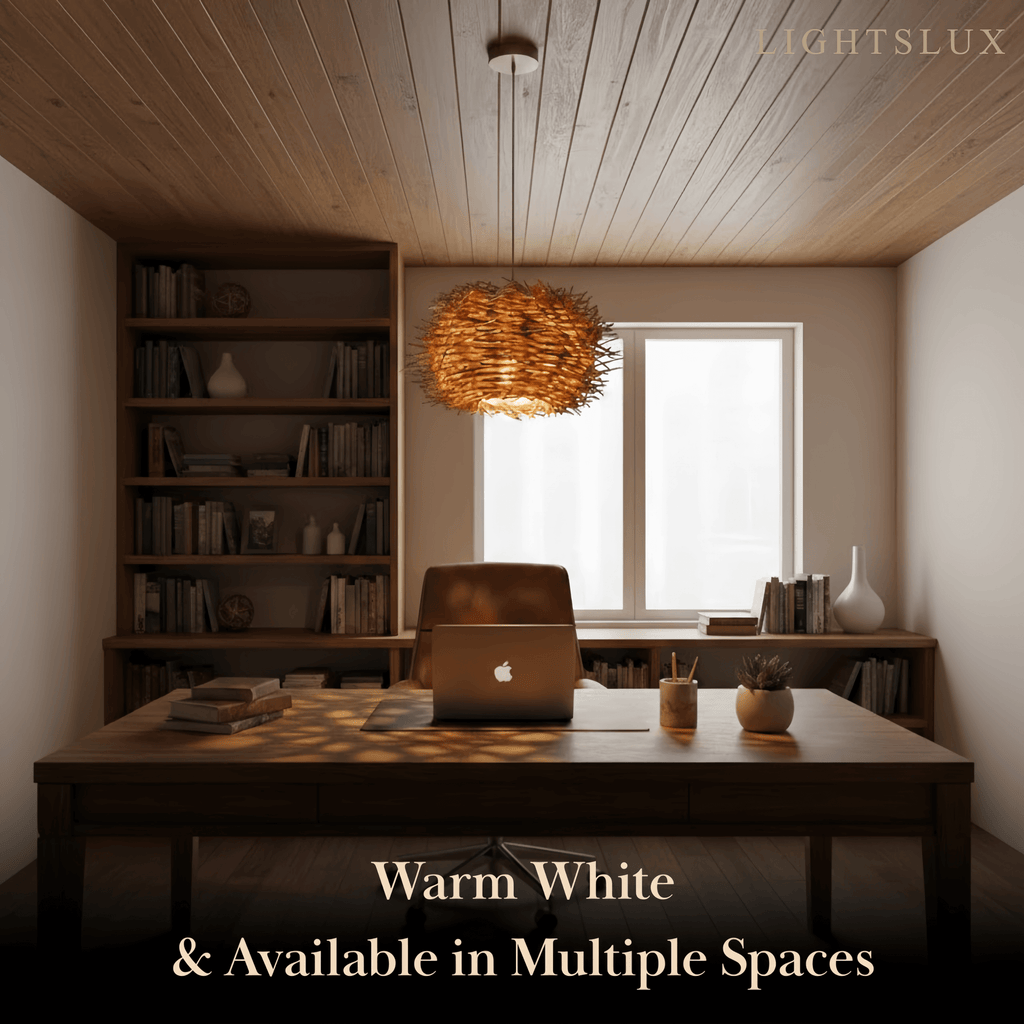 Farmhouse Globular Wood Pendant Light – Brown for Living Room - Flindria