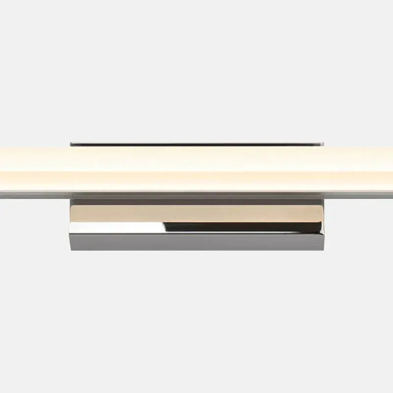 Minimalist Linear Vanity Wall Lamp – IP44 Metal in Black/Chrome Bathroom - Flindria