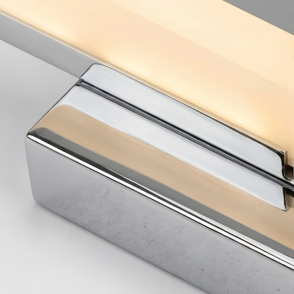 Minimalist Linear Vanity Wall Lamp – IP44 Metal in Black/Chrome Bathroom - Flindria