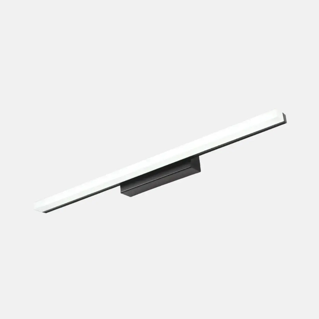 Minimalist Linear Vanity Wall Lamp – IP44 Metal in Black/Chrome Bathroom - Flindria