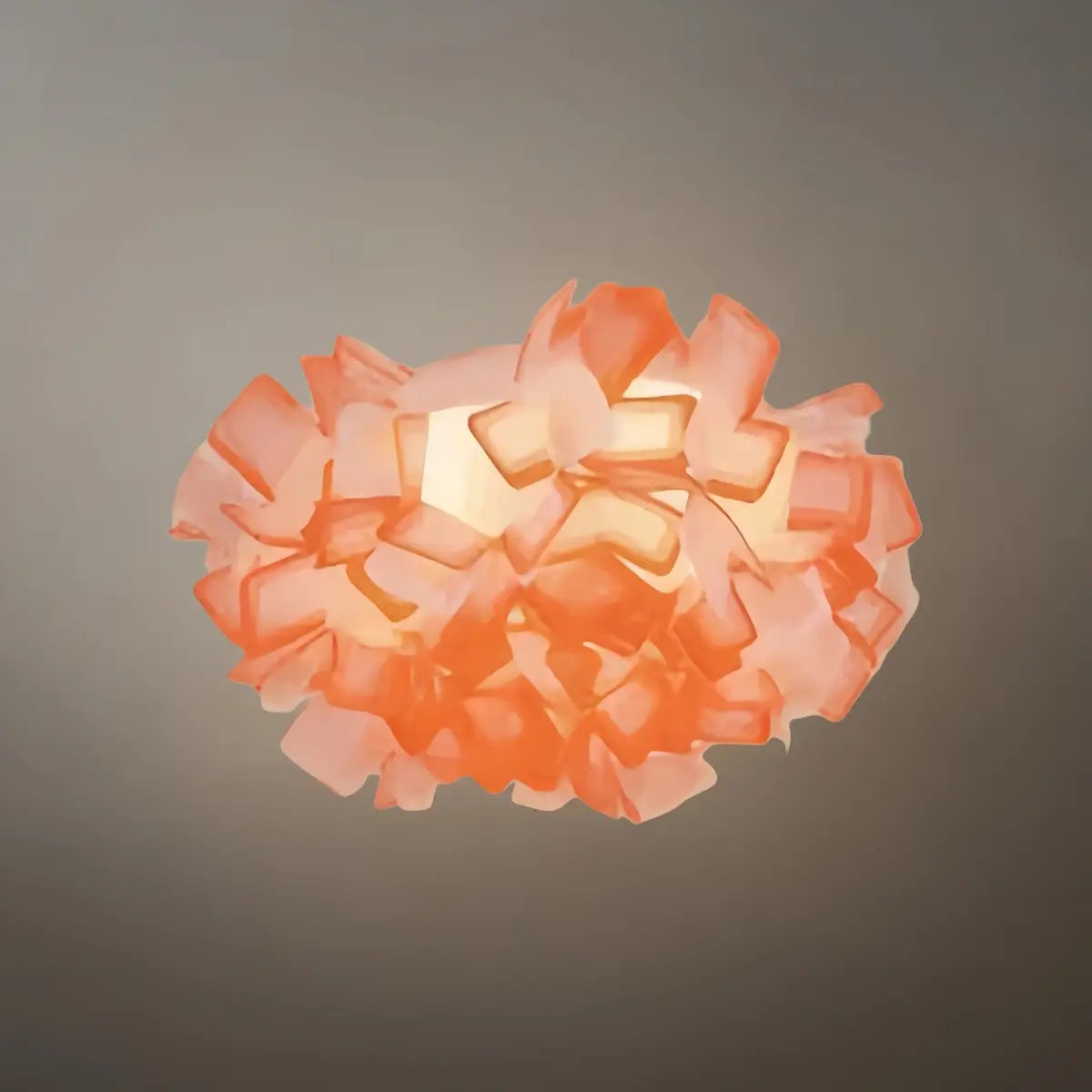 Art Deco Acrylic Ceiling Light - White Floral Design for Living Room - Flindria