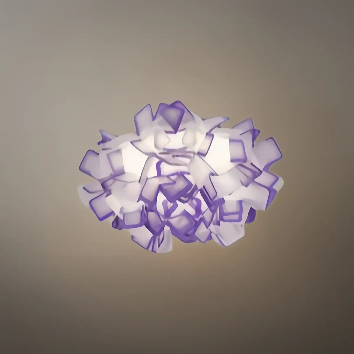 Art Deco Acrylic Ceiling Light - White Floral Design for Living Room - Flindria