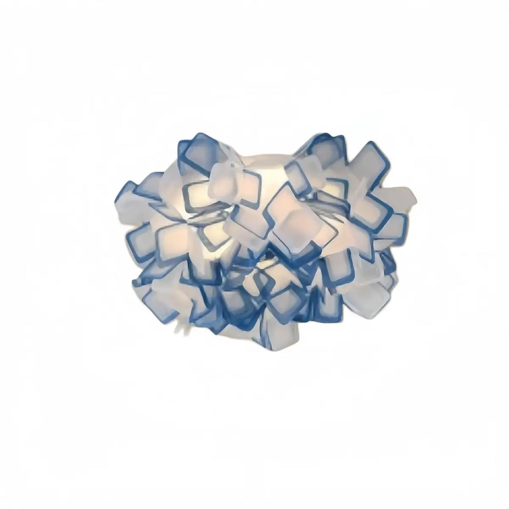 Art Deco Acrylic Ceiling Light - White Floral Design for Living Room - Flindria