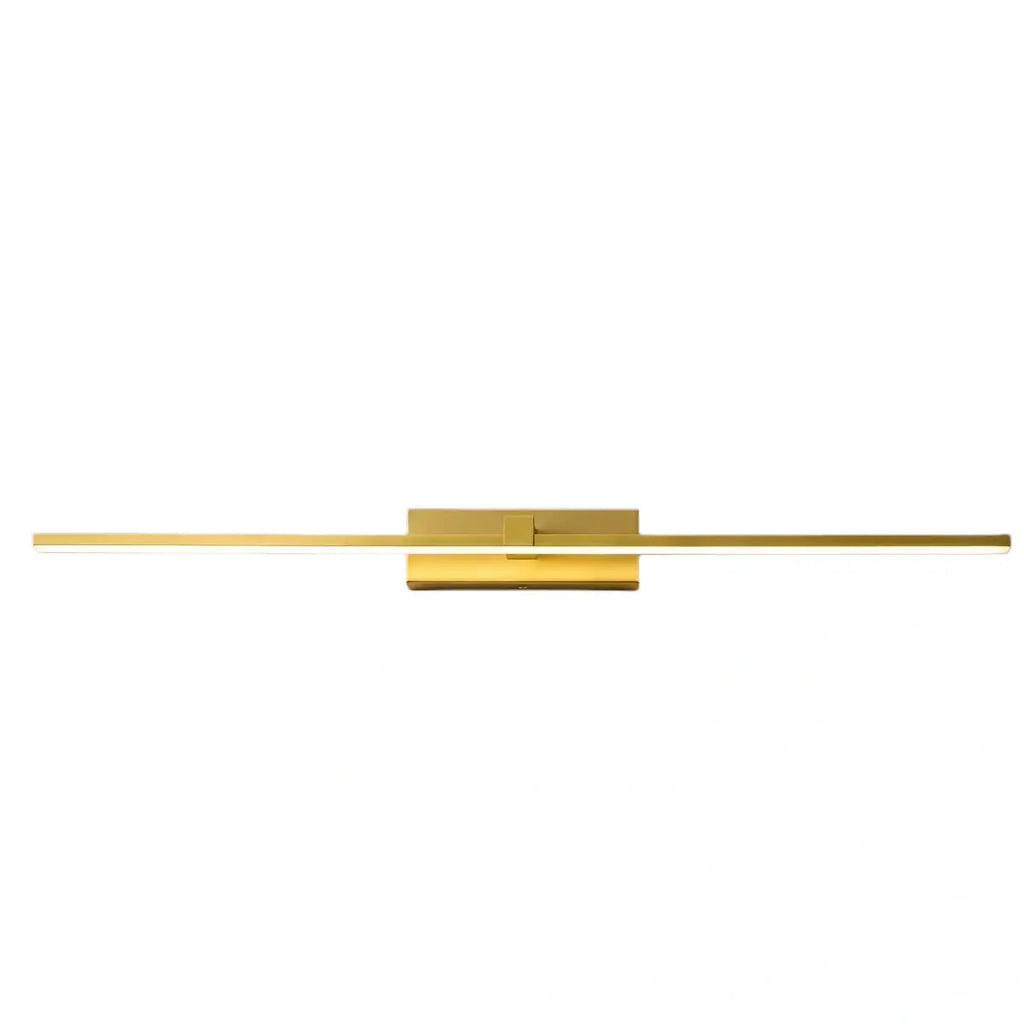 Modern Linear Wall Lamp - Gold Metal & Acrylic for Living Room - Flindria
