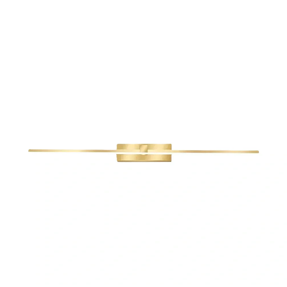 Modern Linear Wall Lamp - Gold Metal & Acrylic for Living Room - Flindria