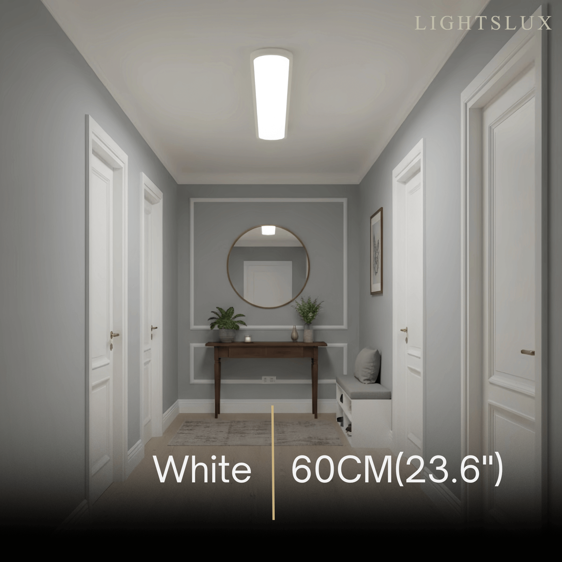 Minimalist White/Black LED Flush Mount Ceiling Light Living Room - Flindria