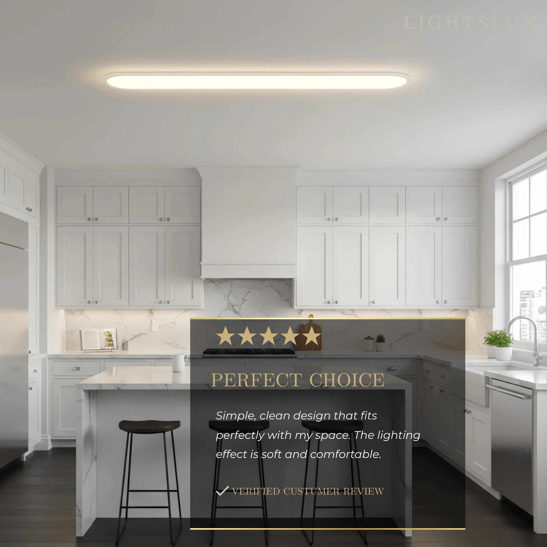 Minimalist White/Black LED Flush Mount Ceiling Light Living Room - Flindria