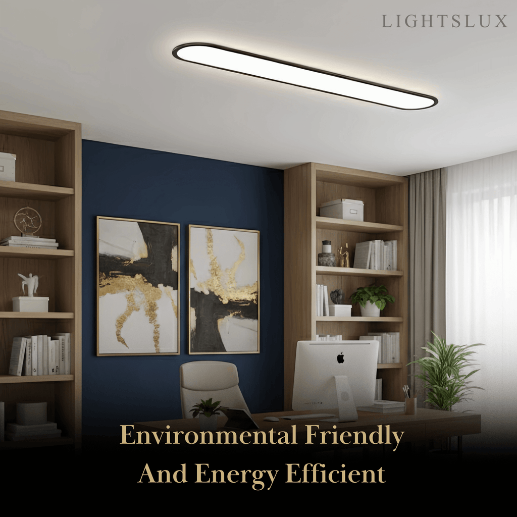 Minimalist White/Black LED Flush Mount Ceiling Light Living Room - Flindria