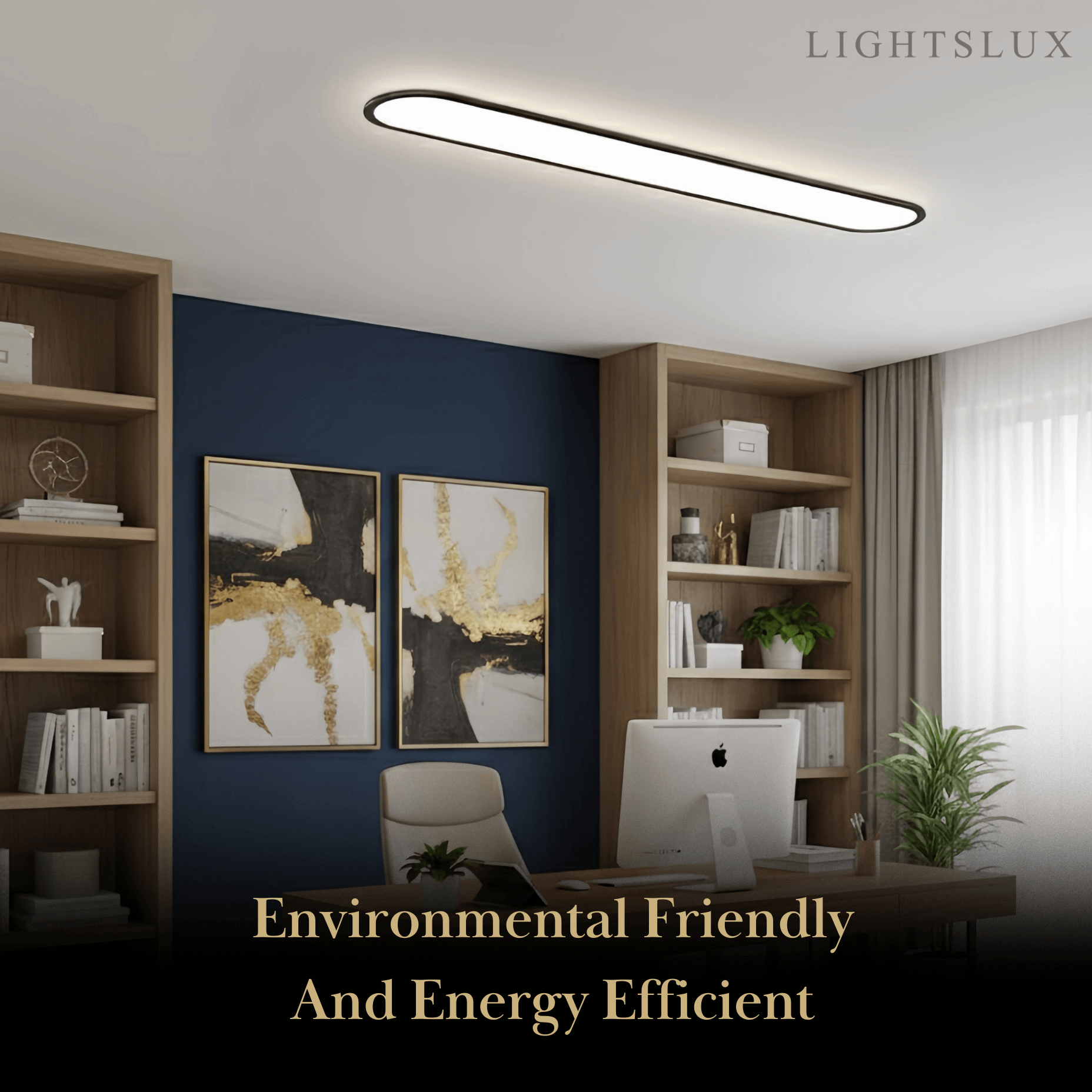 Minimalist White/Black LED Flush Mount Ceiling Light Living Room - Flindria