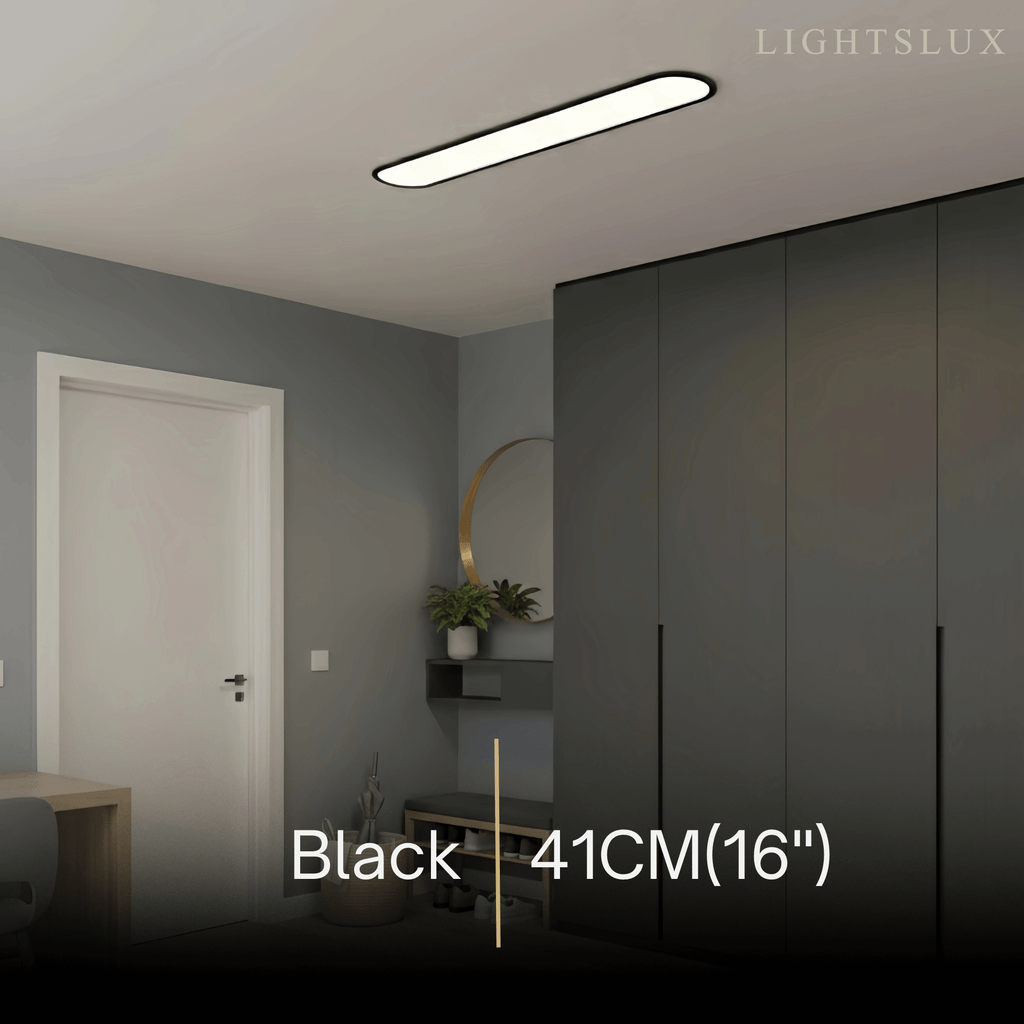 Minimalist White/Black LED Flush Mount Ceiling Light Living Room - Flindria