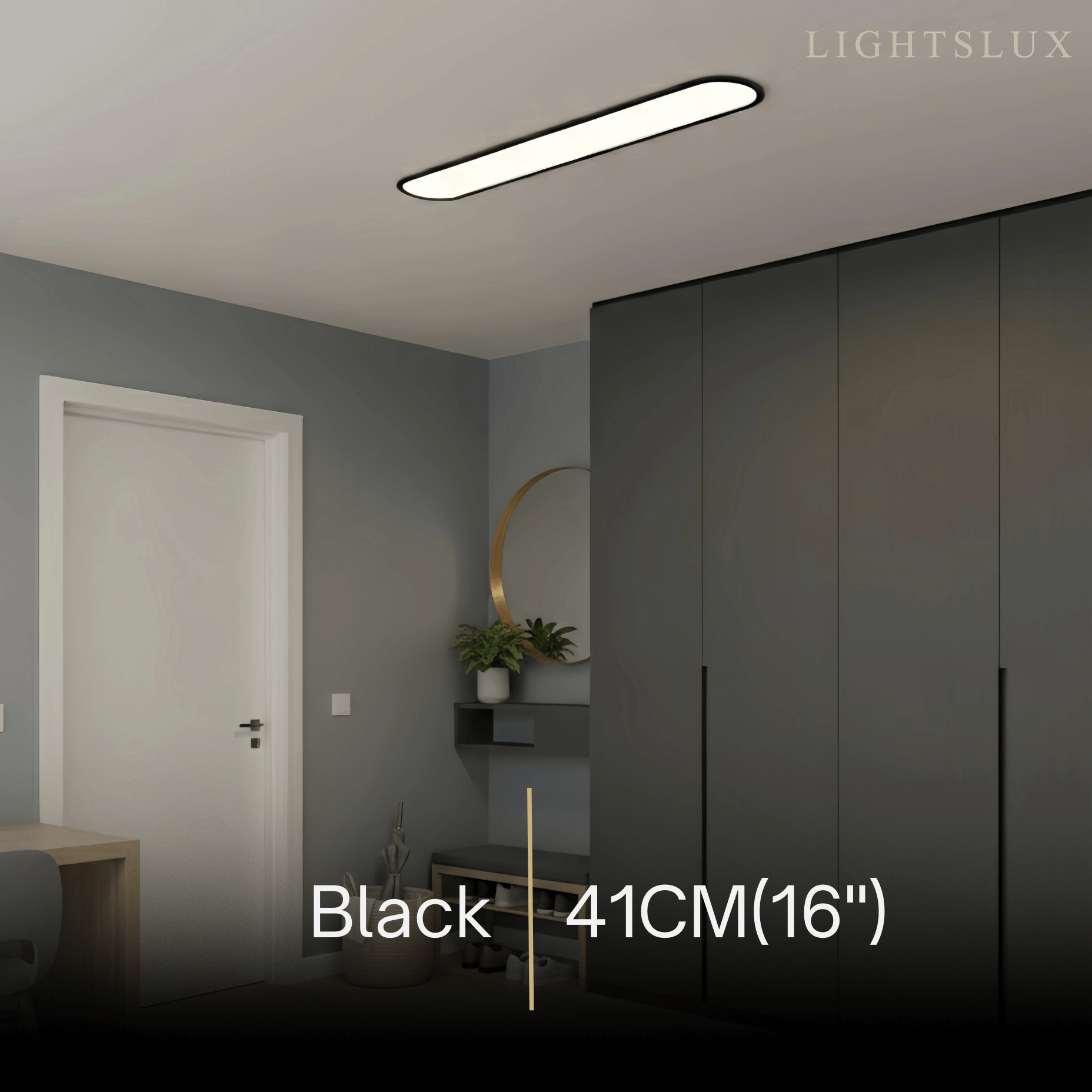 Minimalist White/Black LED Flush Mount Ceiling Light Living Room - Flindria