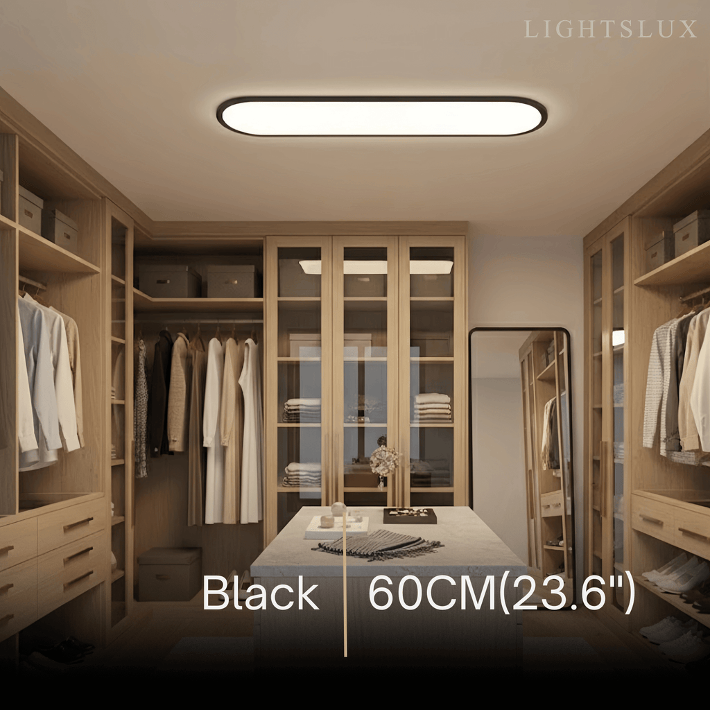 Minimalist White/Black LED Flush Mount Ceiling Light Living Room - Flindria