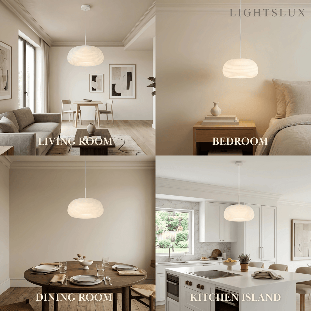 Modern Cloud Pendant Light - White Metal & Acrylic for Living Room - Flindria