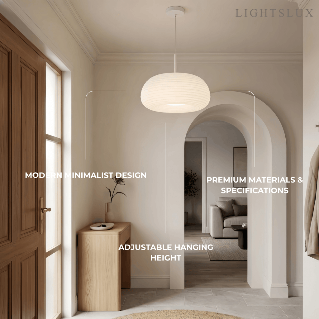Modern Cloud Pendant Light - White Metal & Acrylic for Living Room - Flindria