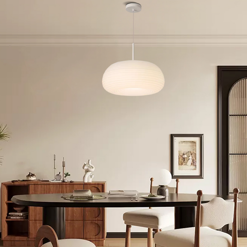 Modern Cloud Pendant Light - White Metal & Acrylic for Living Room - Flindria