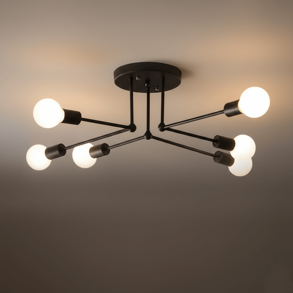 Královský zlatý/černý LED lustr – elegantní osvětlení do obývacího pokoje/ložnice - Flindria