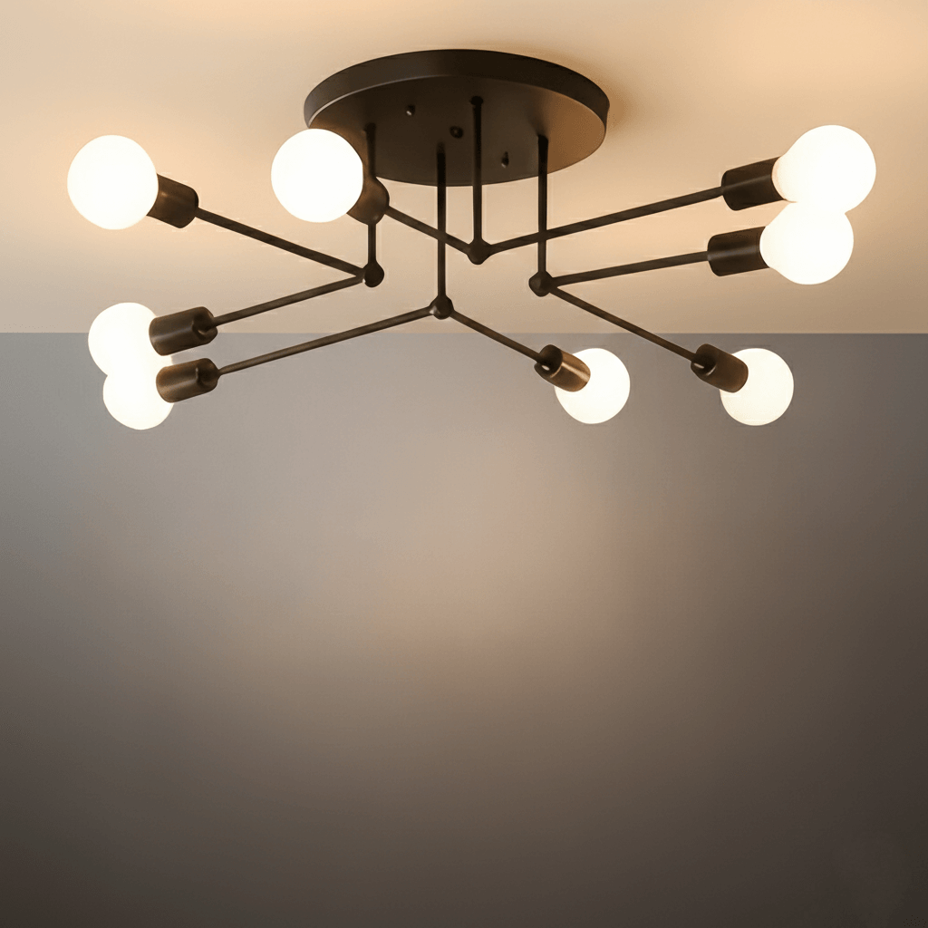Královský zlatý/černý LED lustr – elegantní osvětlení do obývacího pokoje/ložnice - Flindria