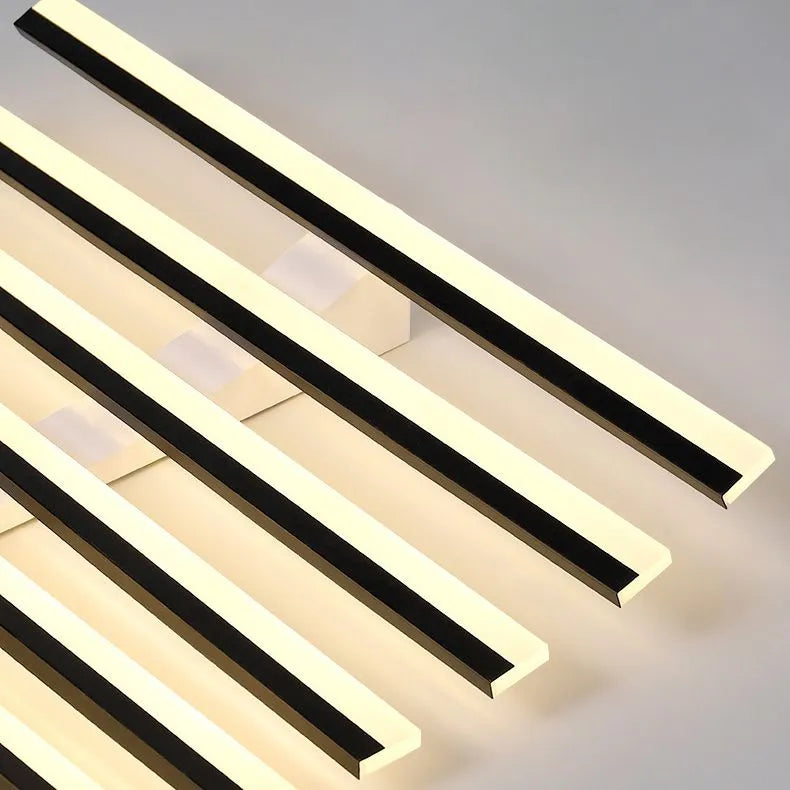 Minimalist Linear Flush Mount Light - Metal Ceiling Light for Living Room - Flindria