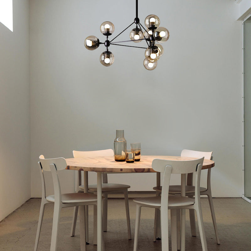 Modern Bubble Cluster Chandelier – Metal & Glass Chandelier for Living Room - Flindria