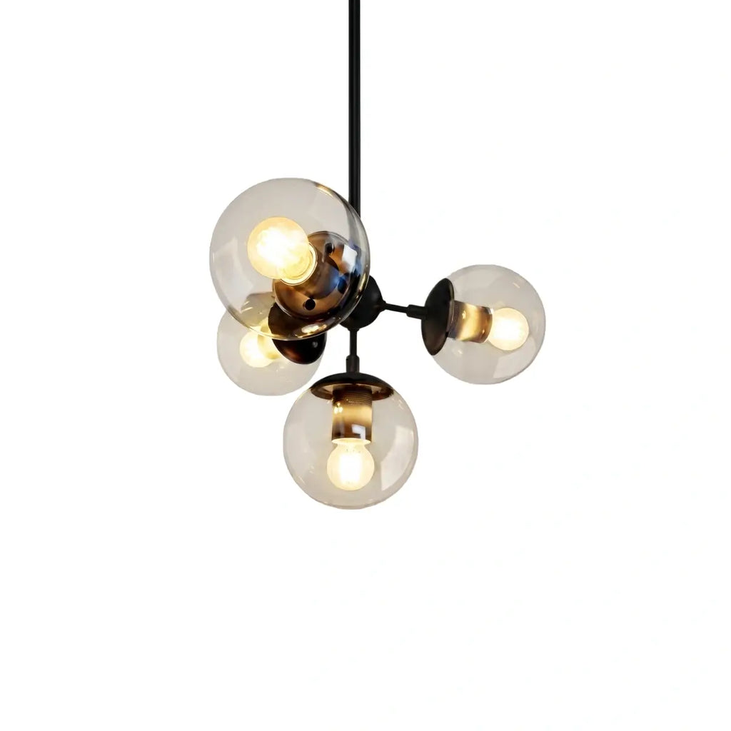 Modern Bubble Cluster Chandelier – Metal & Glass Chandelier for Living Room - Flindria