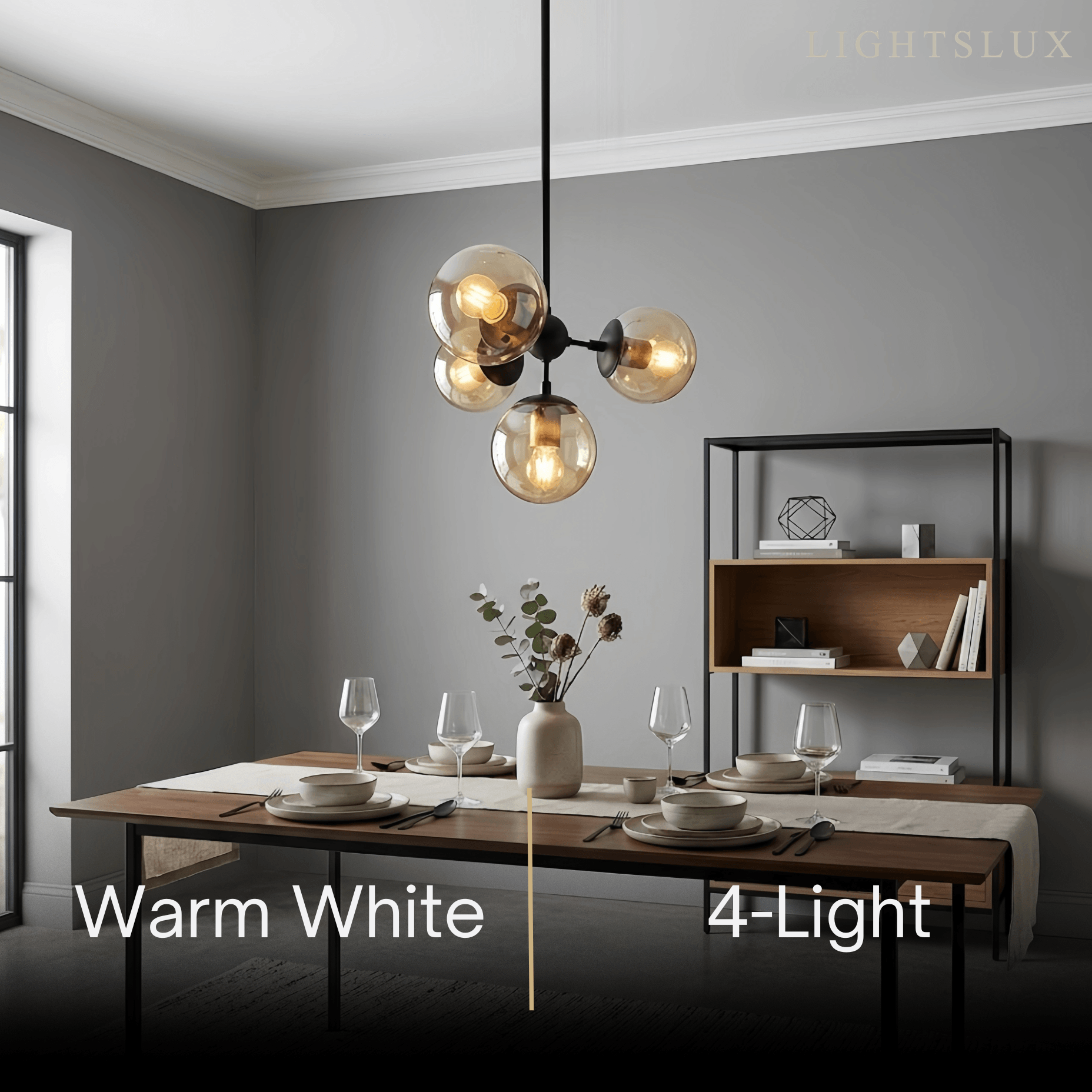 Modern Bubble Cluster Chandelier – Metal & Glass Chandelier for Living Room - Flindria