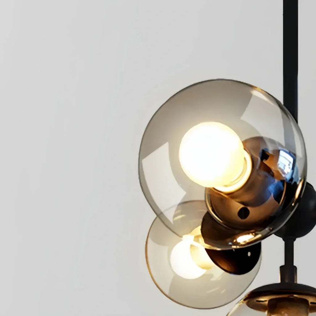 Modern Bubble Cluster Chandelier – Metal & Glass Chandelier for Living Room - Flindria