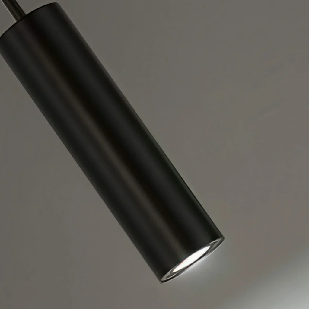 Modern LED Pendant Light - Black Metal for Living Room - Flindria