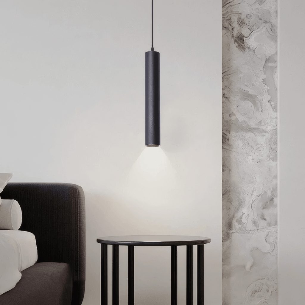 Modern LED Pendant Light - Black Metal for Living Room - Flindria